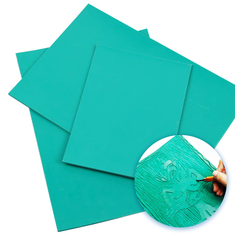Lino Printing Block - Bloque de Goma Suave para Tallar,