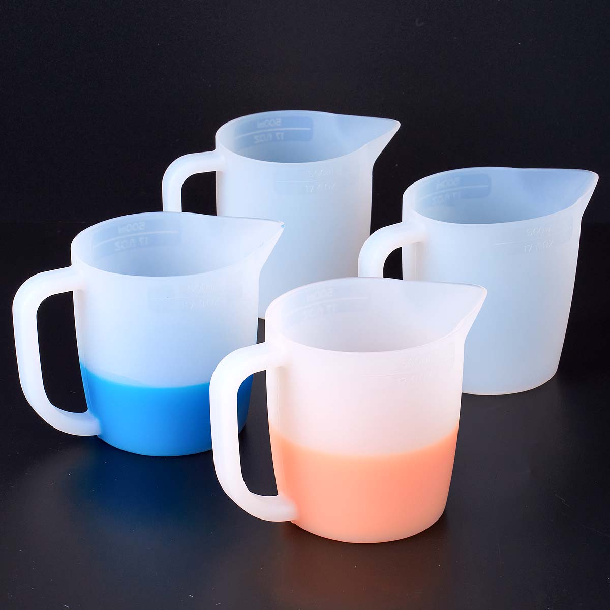 Resin Pigment Powder - Taza medidora de silicona de 500ML