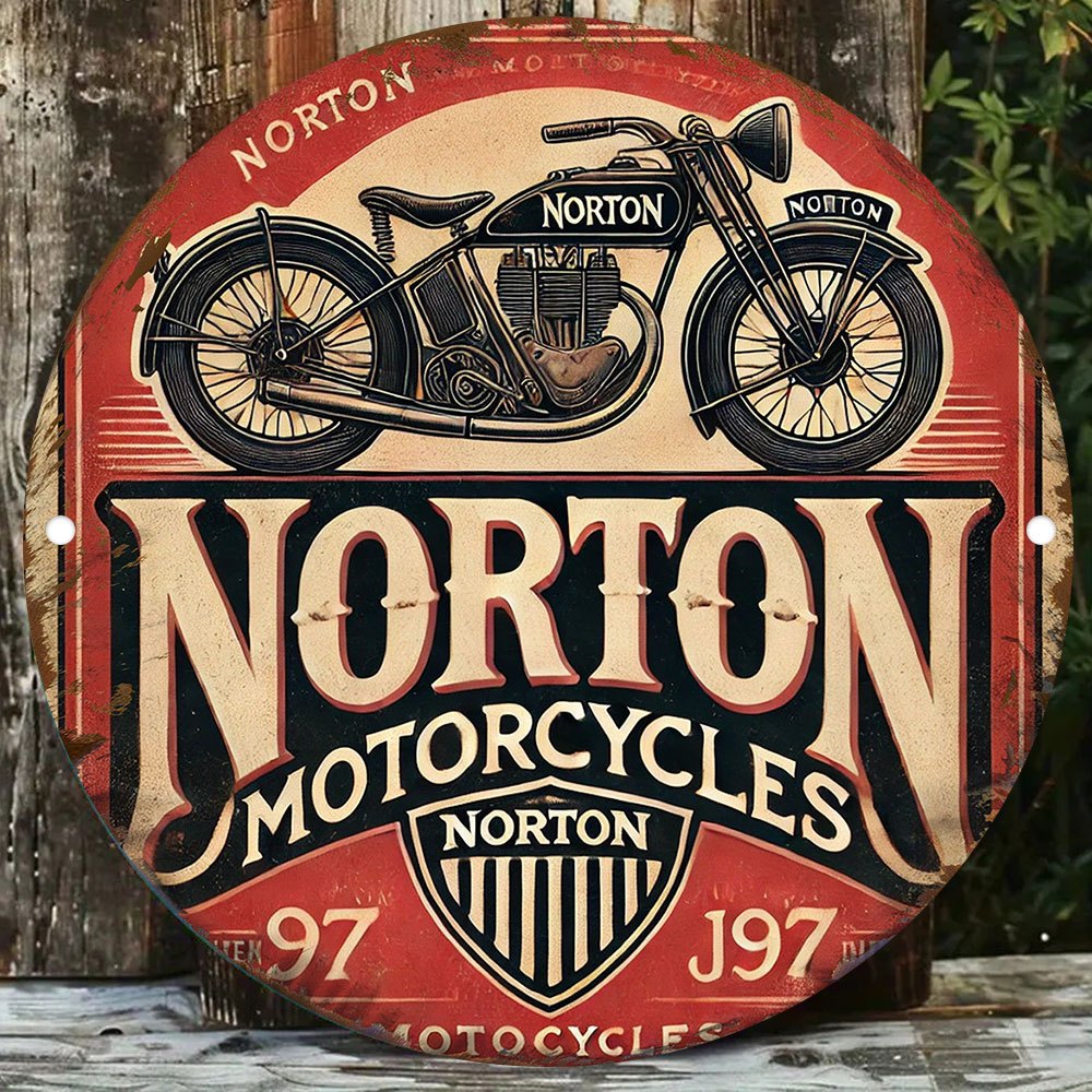 Art Craft Movement - Logotipo circular de madera para motocicleta