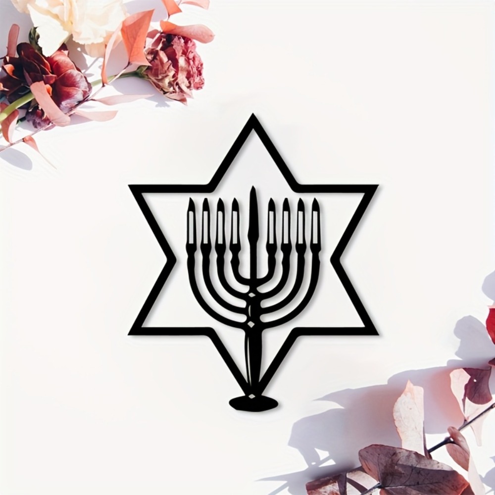 Art & Craft Supplies - CIFBUY Arte de Pared Metálico, Menorah