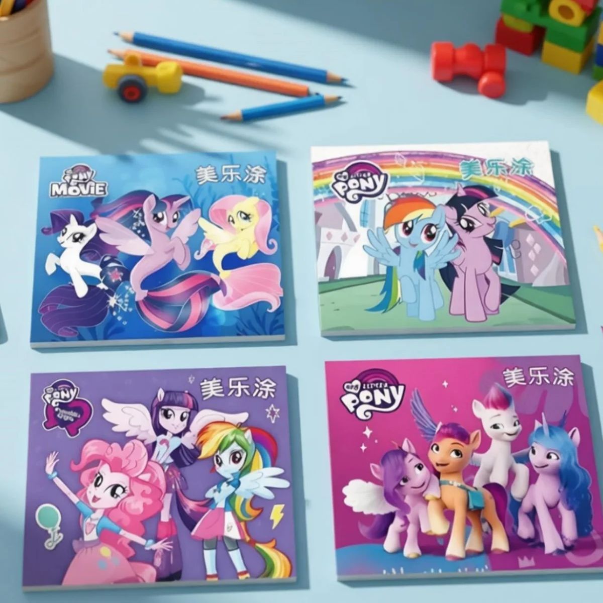 Art Craft Movement - 4 Cuadernos de Dibujo y Coloreo