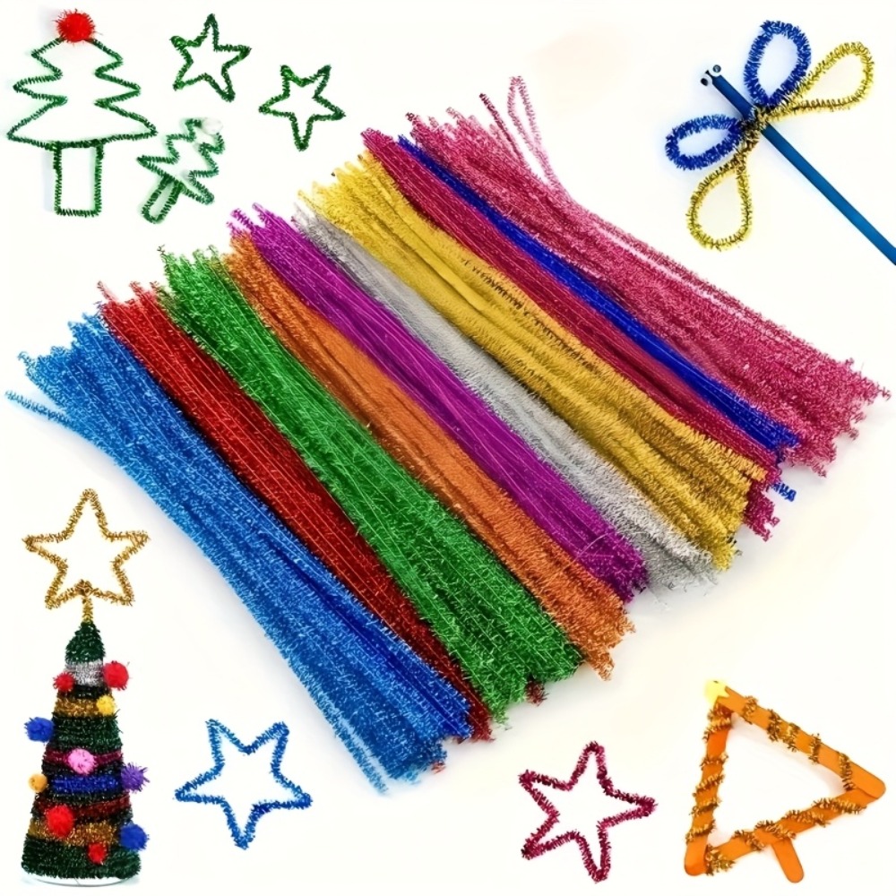Art Craft Movement - 100 Piezas de Limpiapipas de Felpa