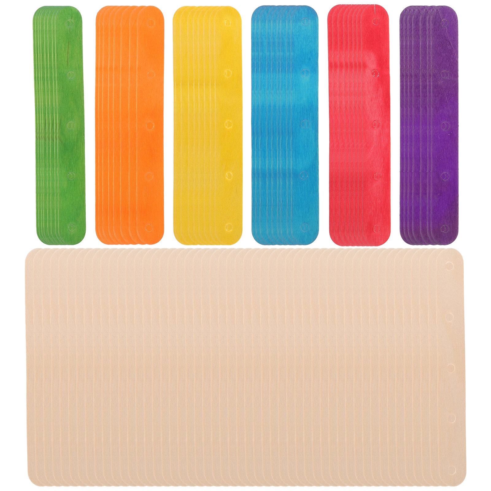 Art Craft Jumbo - 100 Palitos de Madera de Colores