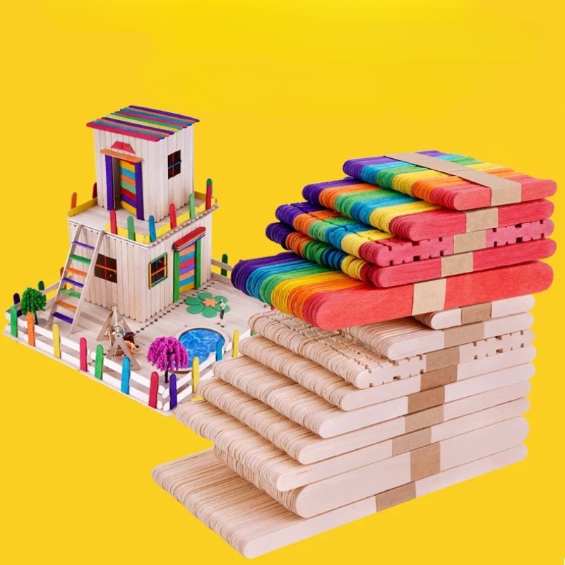 Art Craft With Ice Cream Stick - 100 Uds palitos de paleta de
