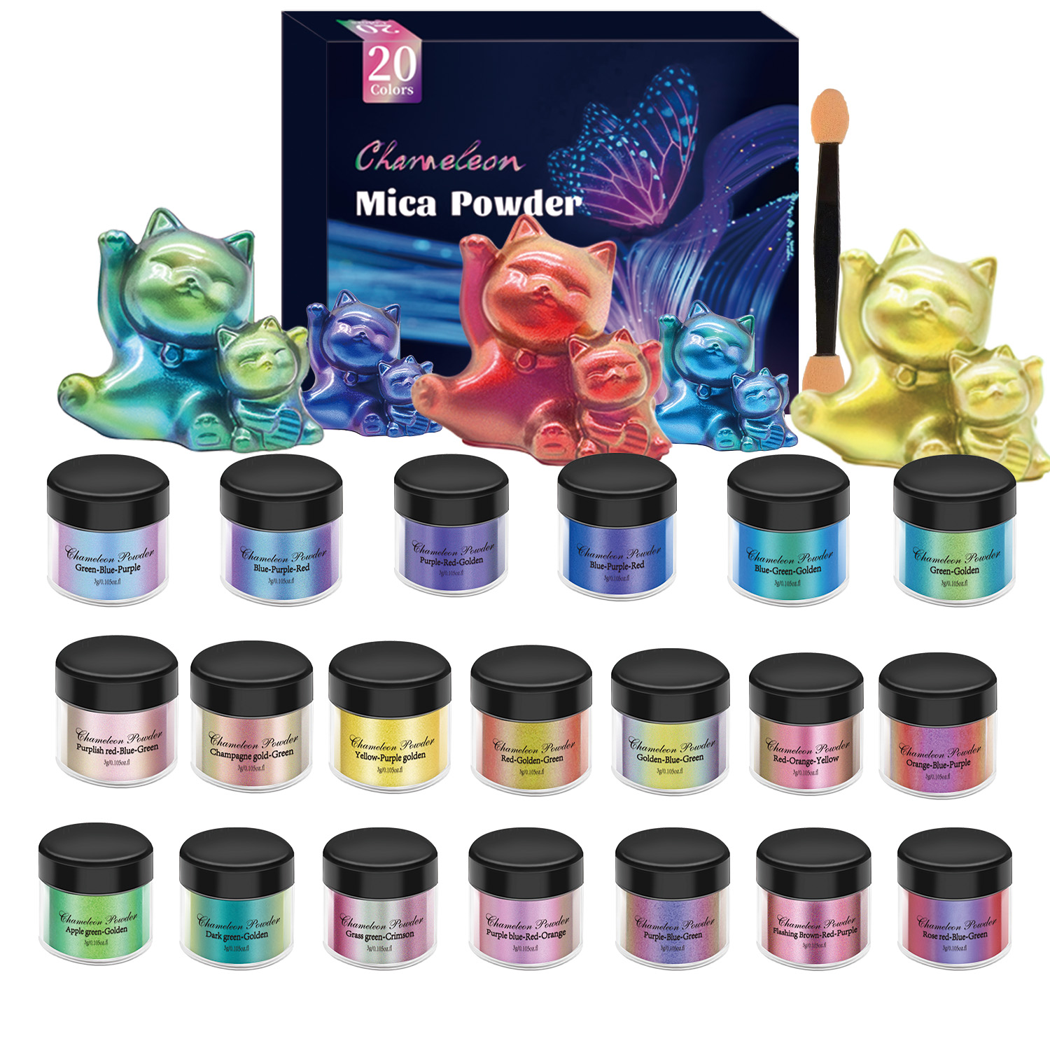 Juego de 10/20 Pigmentos Camal - Resin Pigment Powder reseña y precio