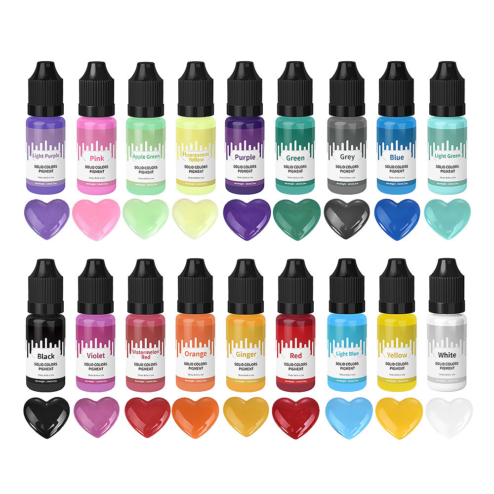 18 colores 10ml Macaron Color  - Resin Pigment Powder reseña y precio