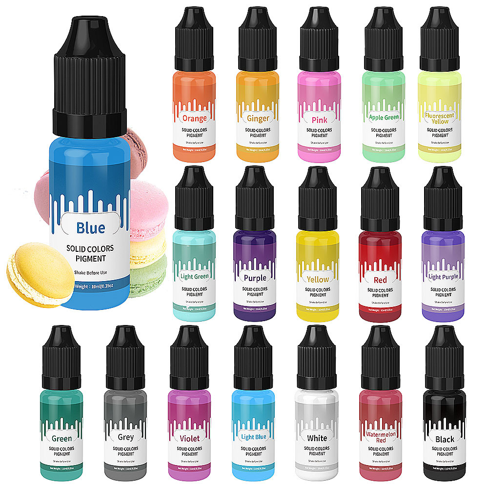 18 colores 10ml Macaron Color  - Resin Pigment Powder reseña y precio