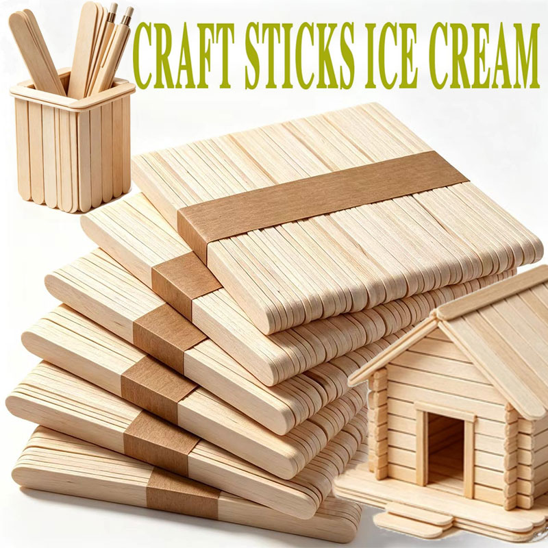 50 Palitos de Madera Natural p - Art Craft With Ice Cream Stick reseña y precio