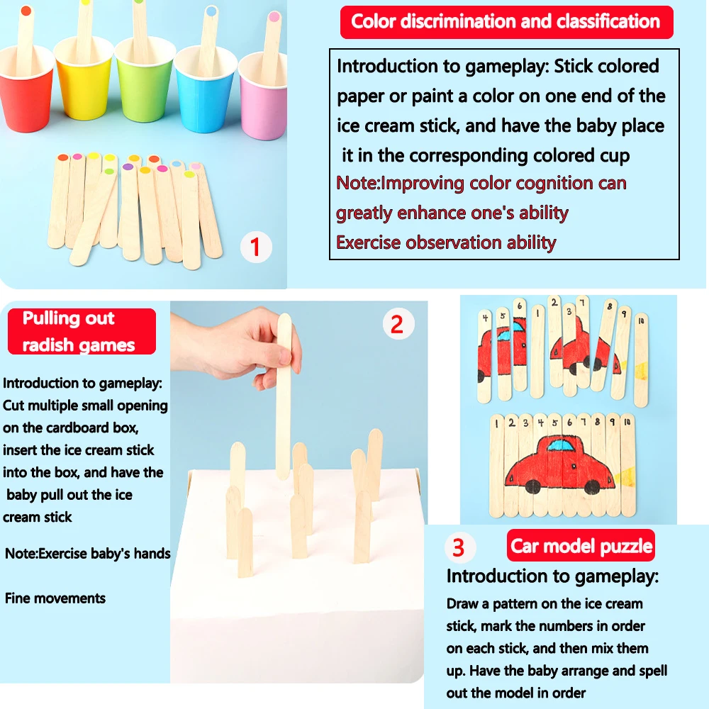 50 Uds palitos de helado palit - Art Craft With Ice Cream Stick reseña y precio