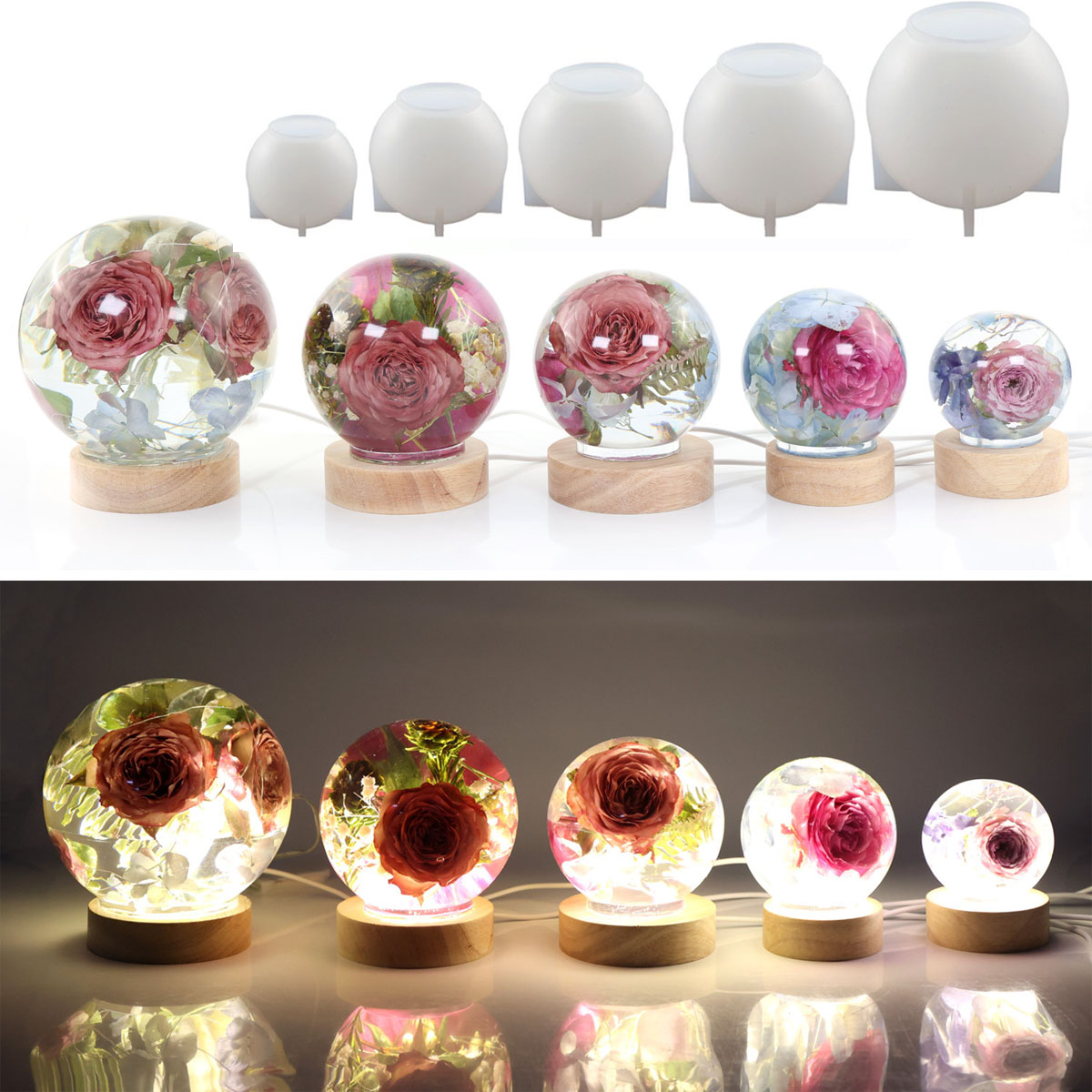 Molde de silicona con bola esf - Art Craft Model reseña y precio