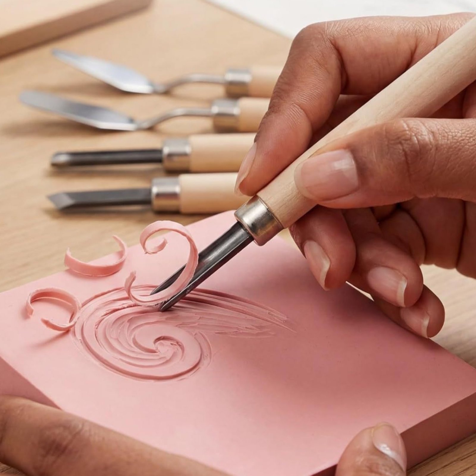 Kit de tallado de linóleo de 9 - Lino Printing Block reseña y precio
