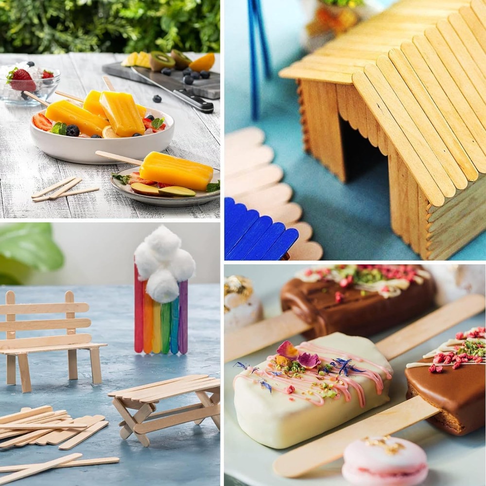 210 Palitos de Madera Natural  - Art Craft With Ice Cream Stick reseña y precio