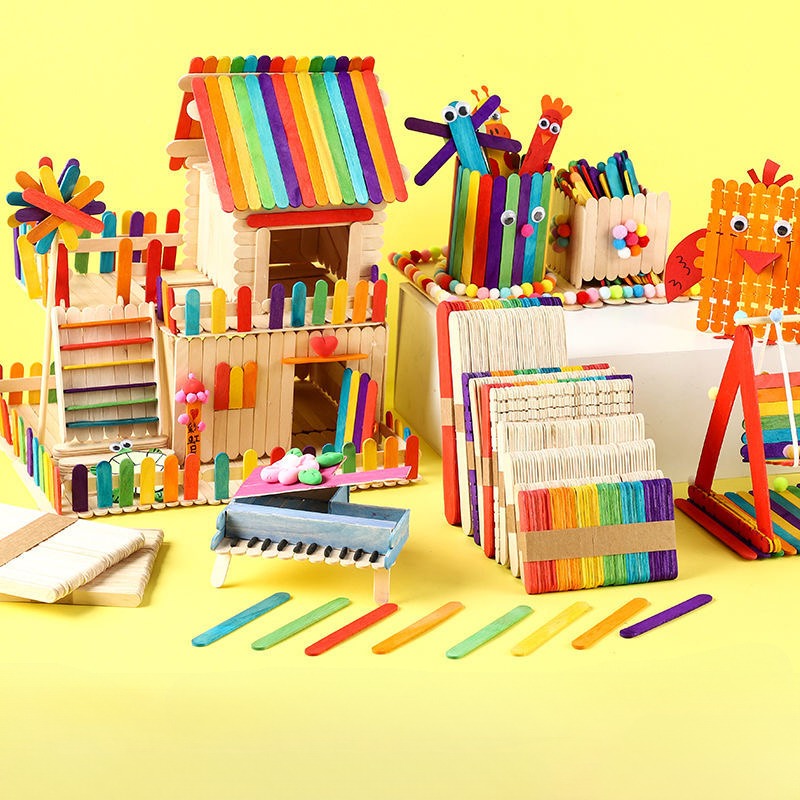 100 Uds palitos de paleta de h - Art Craft With Ice Cream Stick reseña y precio
